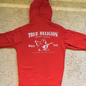 🔥Red true religion zip up men’s small relaxed comfy fitted breathable jacket